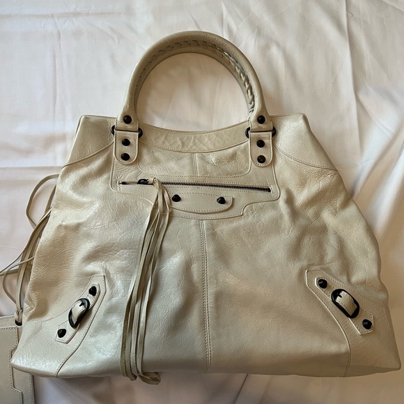BALENCIAGA Naturel Chevre Leather Brief Tote Bag - Picture 1 of 10
